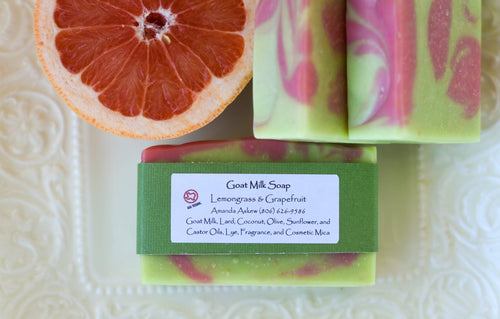Lemongrass and Grapefruit Goat Milk Soap