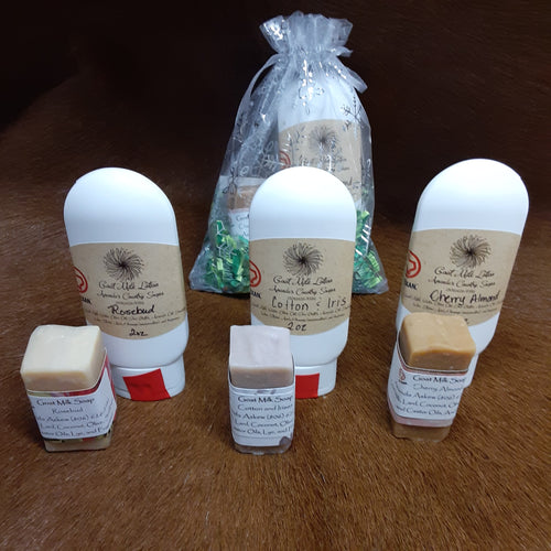 2 oz Goat Milk Lotion with Guest Sized Goat Milk Soap Gift Set