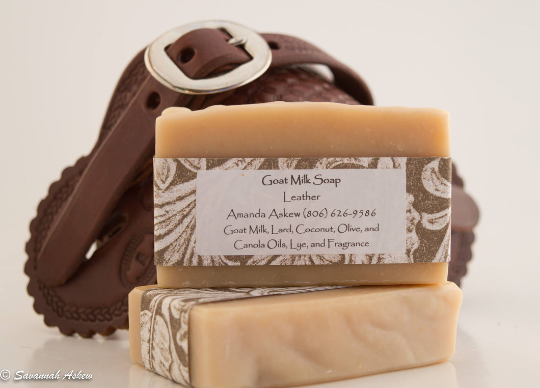 Leather Scented Goat Milk Soap